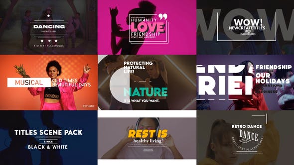 测试10文字进场动画AE视频素材模板